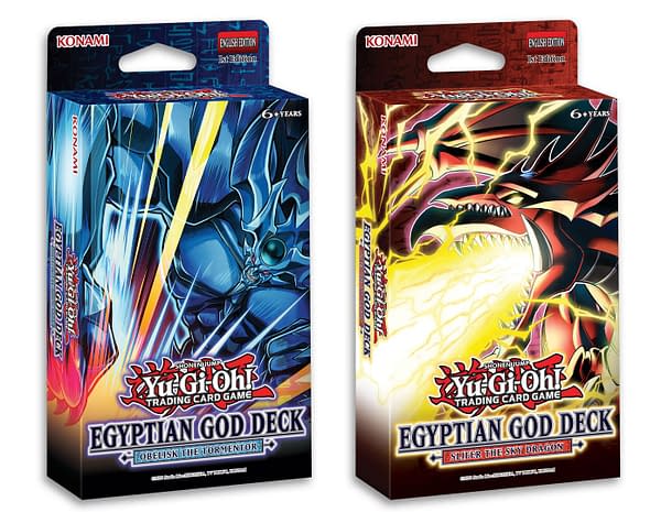 A look at the packaging for both Egyptian God decks, courtesy of Konami.