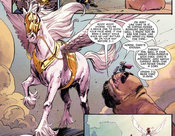 Valkyrie's Mr Horse Tells Marvel Readers "Never Trust A Tory"