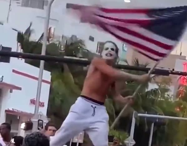 The Joker Throws Money, Protests Lockdown In Miami, Florida