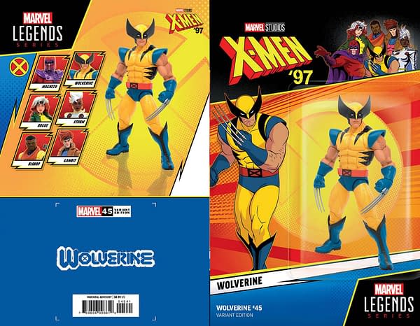 Cover image for WOLVERINE #45 X-MEN 97 WOLVERINE ACTION FIGURE VARIANT