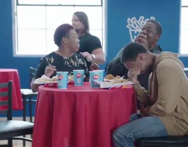 AJ Styles puts the moves on mom in this Dairy Queen commercial. [Screencap]