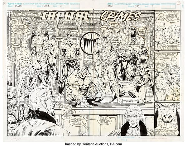 X-Men Pages From John Byrne - And Jim Lee - At Auction