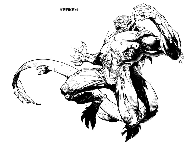 Kraken, a new character design by Ryan Benjamin for... something.