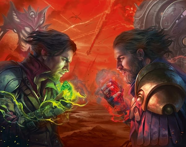 The key art from The Brothers' War, the next upcoming expansion set for Magic: The Gathering, out November 18th, 2022. Illustrated by Magali Villeneuve.