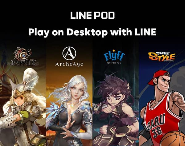 A look at some of the games currently on LINE POD, courtesy of LINE Corporation.