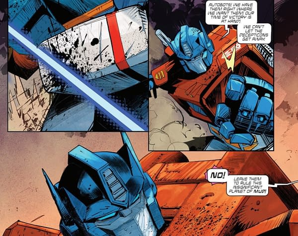 Transformers Spoilers: Optimus Prime Vs Elita-1