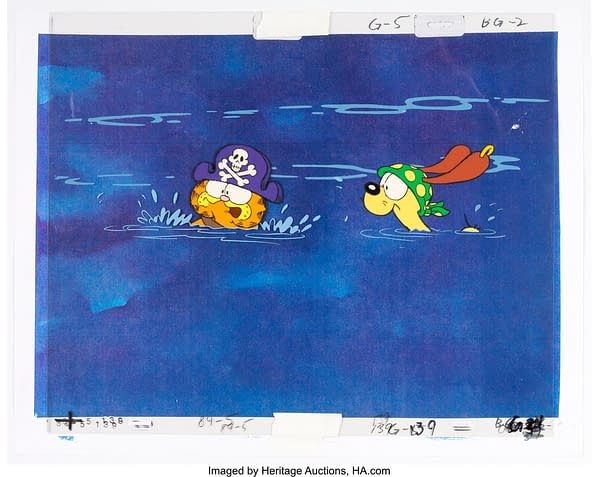 Garfield's Halloween Adventure: Garfield and Odie Production Cels with Animation Drawing, Group of 4. Credit: Heritage Auctions