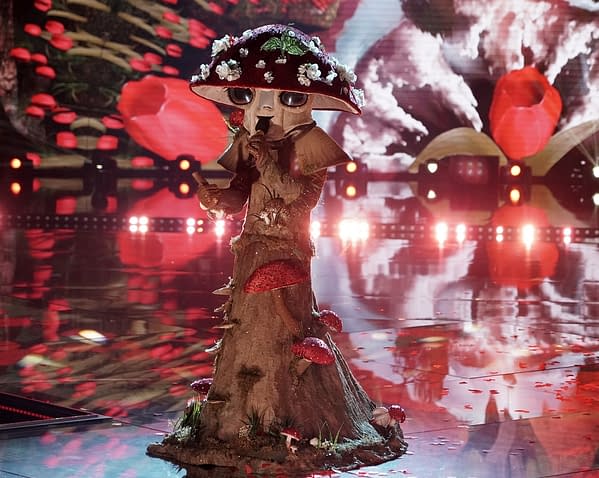 THE MASKED SINGER: Mushroom in the ÒThe Group C Premiere - Masked But Not LeastÓ episode of THE MASKED SINGER airing Wednesday, Oct. 28 (8:00-9:00 PM ET/PT) on FOX. © 2020 FOX MEDIA LLC. CR: Michael Becker/FOX.