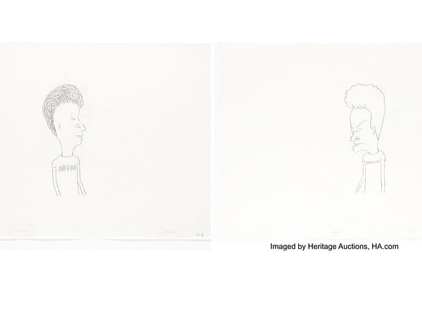 Beavis and Butt-Head Production Cels and Animation Drawing Group of 4. Credit: Heritage Auctions