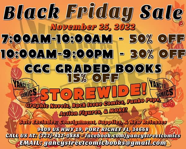 Black Friday Comic Book Store Sales