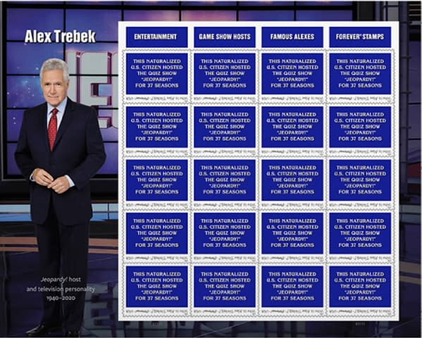 Jeopardy! USPS Issues Forever Stamp for This Host. Who is Alex Trebek?