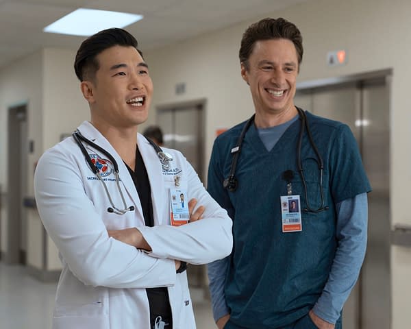 Scrubs Season 1 E06 "My V.I.P." Images: Can JD & Dr. Park Play Nice?