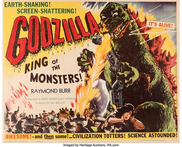 Comics on Vinyl, Godzilla Poster, on Auction at Heritage