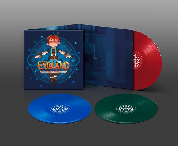 The OST LPs of Evoland 1 and Evoland 2.