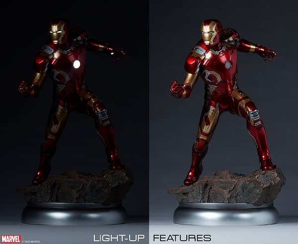 Iron Man Mark XLIII Armor Statue Arrives at Sideshow