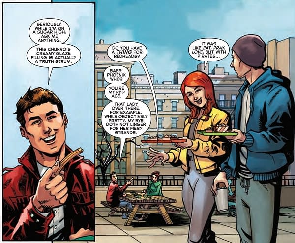 Spider-Man Discusses His Thing for Redheads in Next Week's Iceman #3
