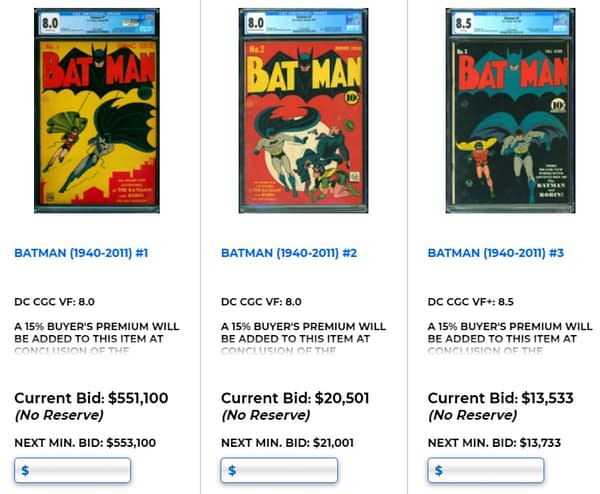 Batman #1 CCG 8.0 Already Over Half A Million At Auction