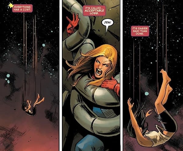 Carol Narrowly Avoids a Gwen Stacy Bridge Moment in Next Week's Captain Marvel #3