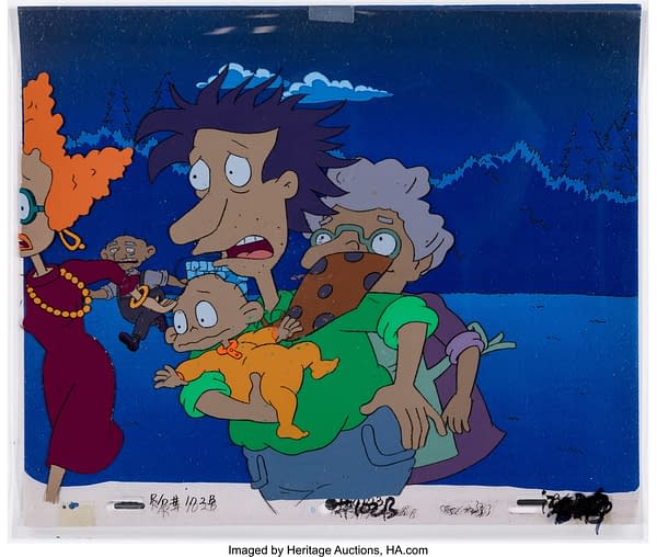 Rugrats Didi, Stu, Dil, Boris, and Minka Production Cel. Credit: Heritage Auction