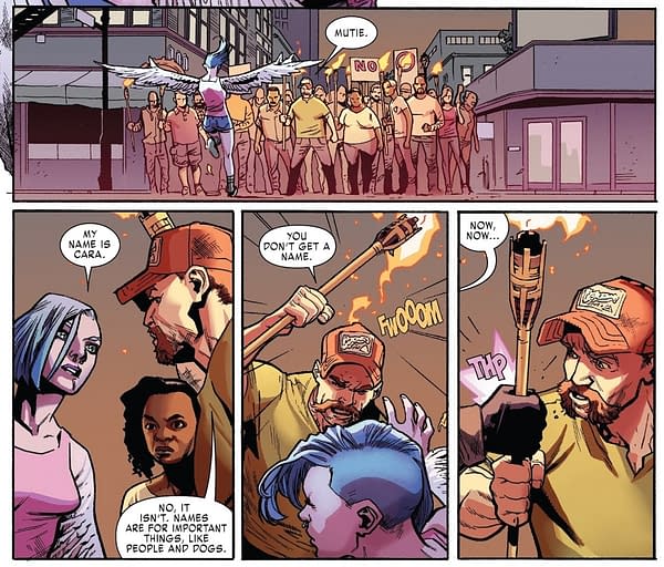 Now Anti-Mutant Rallies Use Tiki Torches Too (X-Men Red #3 Spoilers)