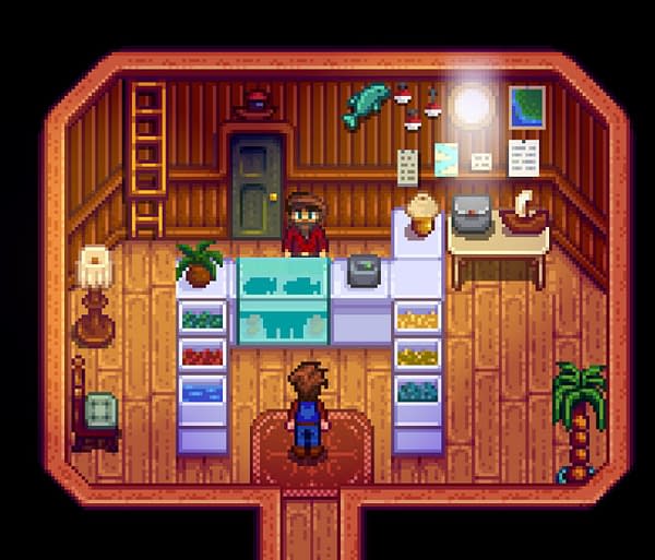 Whatever lies behind the green door in Stardew Valley? Courtesy of ConcernedApe.