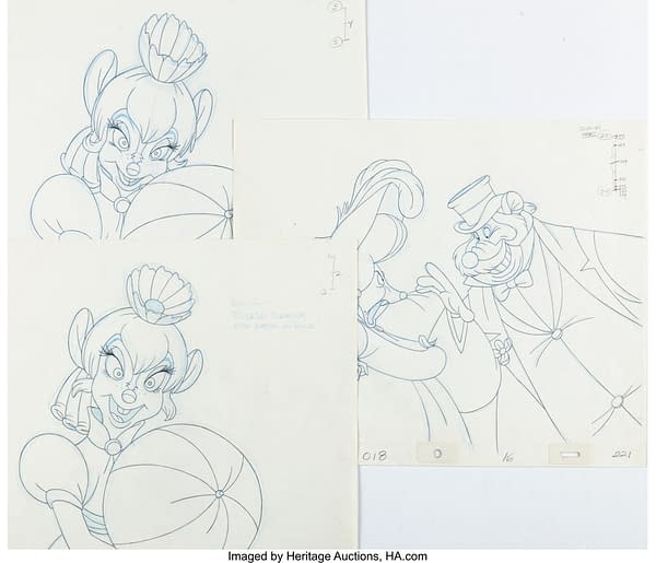 An American Tail: Fievel Goes West Animation Production Drawings Group of 11. Credit: Heritage Auctions