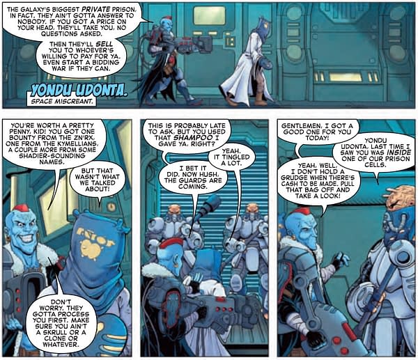 Yondu's Plan for the Space Prison-Industrial Complex in Future Foundation #1 [Preview]