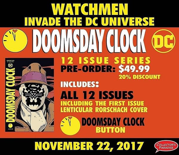 This Comic Store Is Giving Away Free Pizza With Every Issue Of Doomsday Clock #1 Tonight