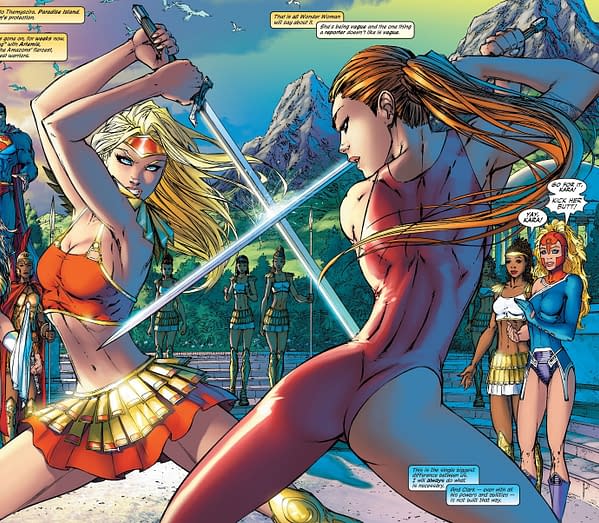 Walmart/DC Comics Censored Michael Turner's Artemis and Wonder Woman