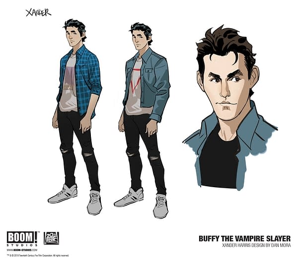 Dan Mora's Buffy the Vampire Slayer Designs for Buffy, Willow, Xander, Giles, Spike, Drusilla, and Anya