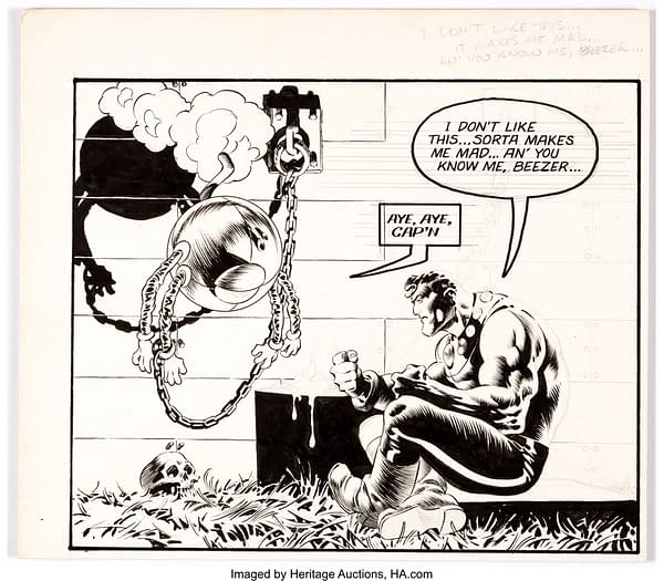 Bernie Wrightson Captain Sternn and the Space Pirates Illustration Original Art. Credit: Heritage Auctions