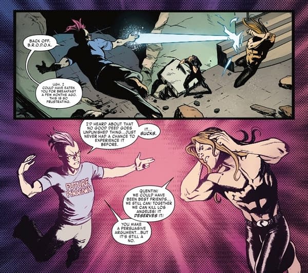 Does Quentin Quire Have 2nd Thoughts About Saving Jubilee? Next Week's West Coast Avengers #4