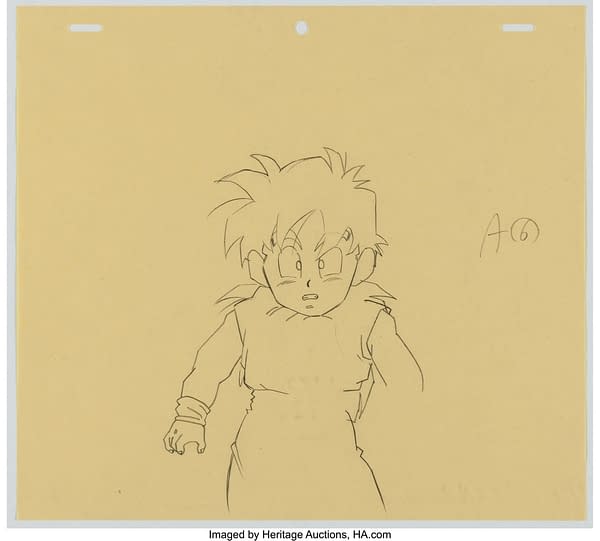 Dragon Ball Z Gohan Layout Drawing (Toei Animation, c. 1989-96). Credit: Heritage Auctions