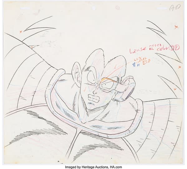 Dragon Ball Z "Piccolo's Plan" Raditz Animation Drawing. Credit: Heritage Auctions