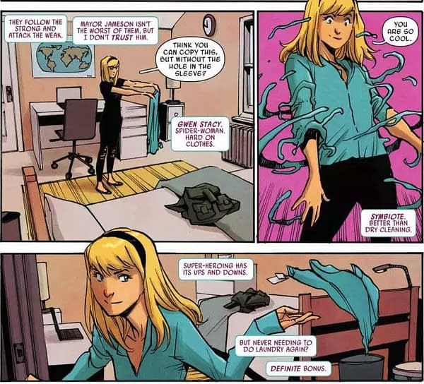 Does Spider-Gwen Forget About Great Responsibility in Ghost Spider #6