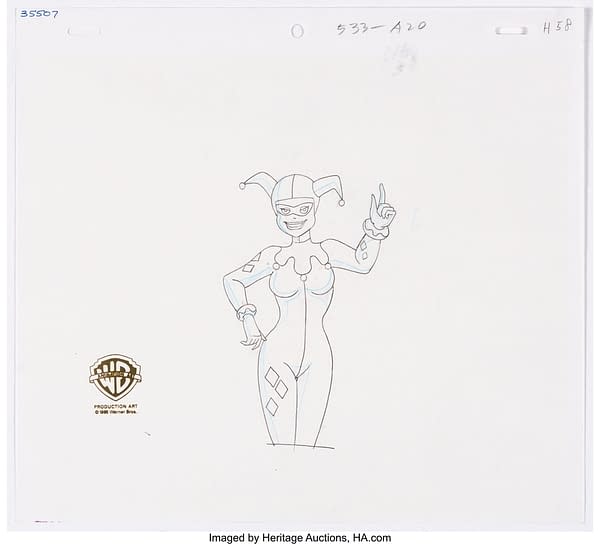 Batman: The Animated Series Harley Quinn Animation Drawing (Warner Brothers, 1994). Credit: Heritage Auctions