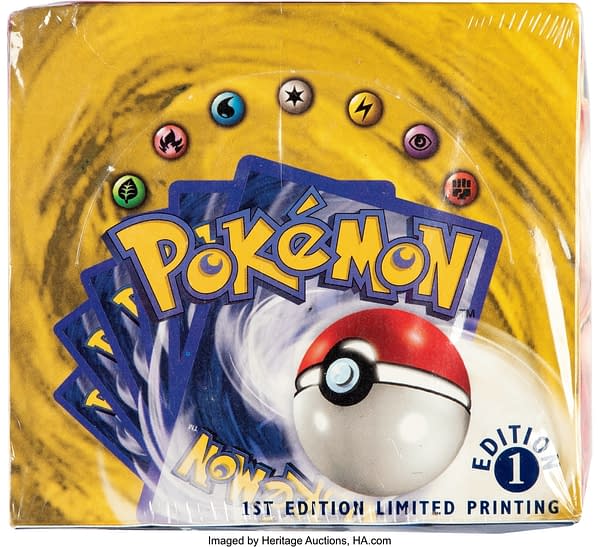 Pokémon TCG First Edition Base Set Sealed Booster Box. Credit: Heritage