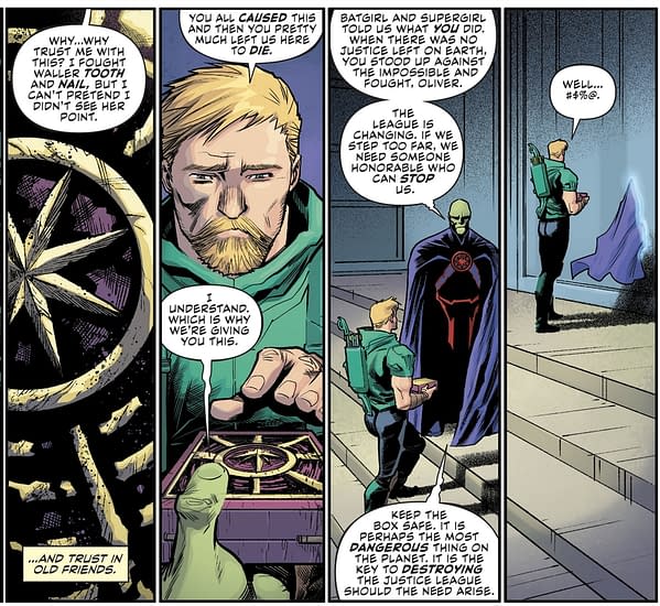 Oliver Queen is Now the Most Powerful Member of the Justice League [No Justice #4 Spoilers]