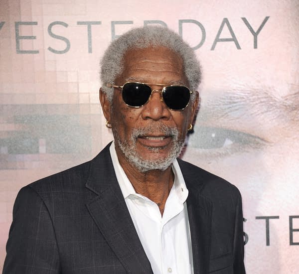 Morgan Freeman at the Los Angeles premiere of "Transcendence".
