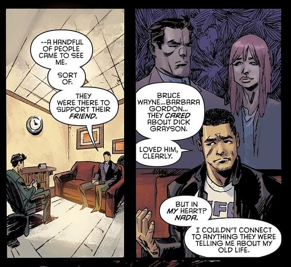 Batwoman and Red Hood Talk Roy Harper, While Grayson Talks Batgirl and Batman (Spoilers)