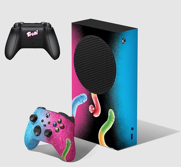 A look at the special custom Xbox Series S that you could win. Courtesy of Trolli.