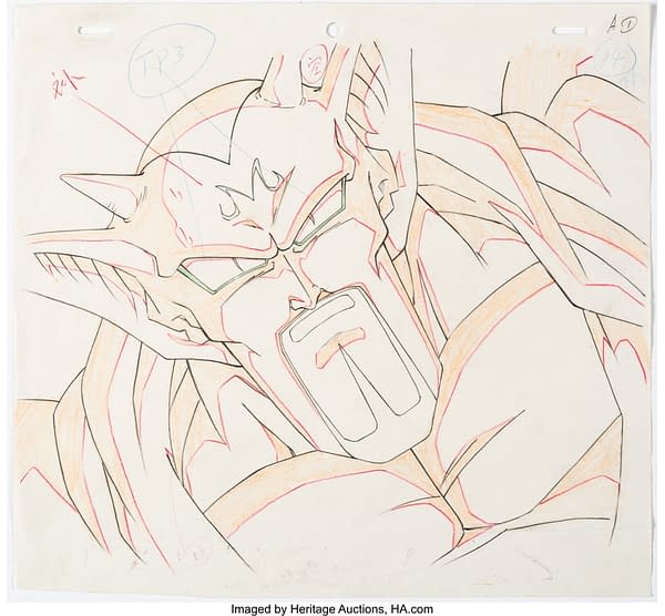 Dragon Ball Z Dabura Production Cel and Animation Drawing (Toei Animation, c. 1994-96). Credit: Heritage