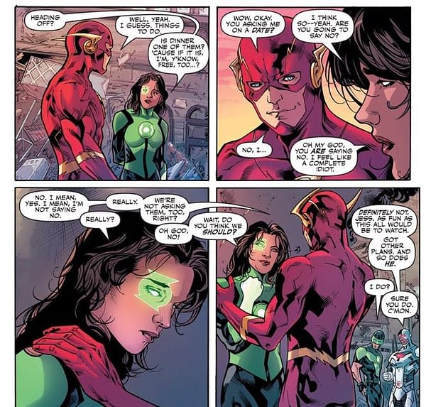 DC Superheroes In Love (Justice League #38, Batman #40, and Green Lanterns #40 Spoilers)