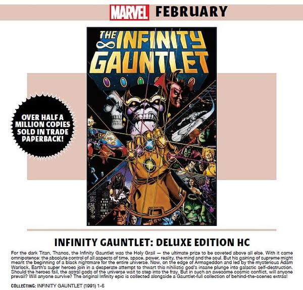 Marvel Has Sold Half a Million Infinity Gauntlet Trade Collections