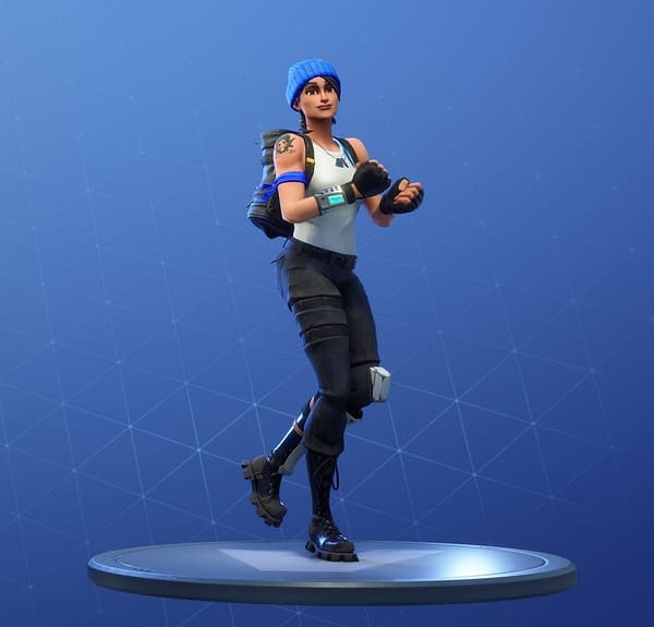 A character doing the "Running Man" dance in Fortnite, courtesy of Epic Games.