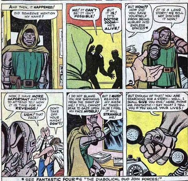 Doctor Doom's Small Facial Scar Returns Across the Multiverse