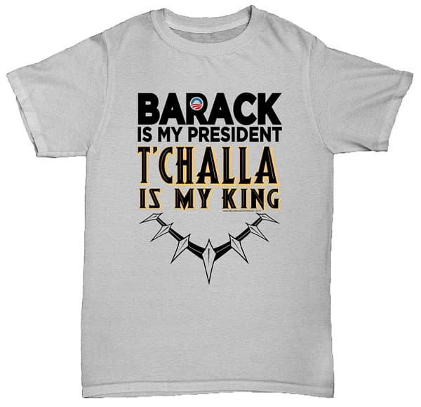 Straight Outta Themyscira and Barack/T'Challa T-Shirts From Amalgam Comics &#038; Coffee