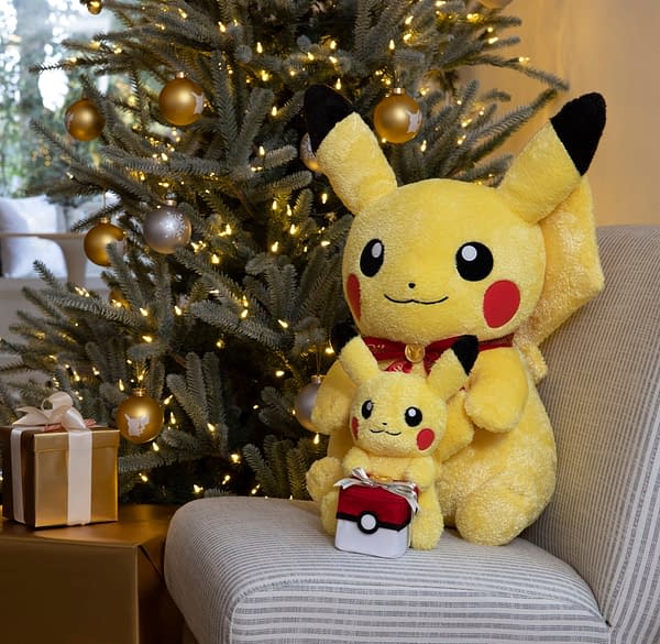 Its a big Pikachu holding a little Pikachu! Courtesy of The Pokémon Company.