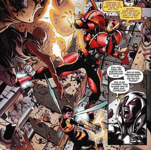 Tony Stark: Iron Man #4 &#8211; It's Not Okay To Shoot Them, They're Robots (Spoilers)