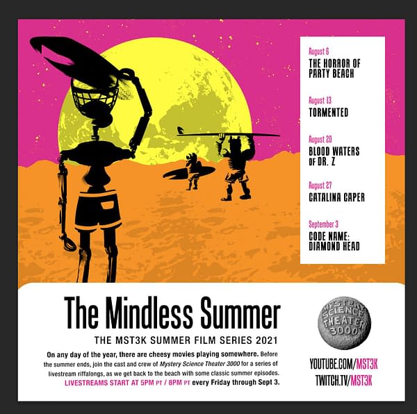 MST3K: Mindless Summer Film Series Streams Through September 3rd